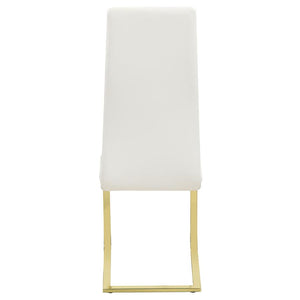 CoasterEssence Montclair Side Chairs White And Rustic Brass (Set Of 4)