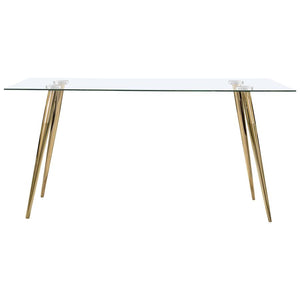 CoasterEssence Gilman Rectangle Glass Top Dining Table