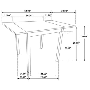 CoasterEveryday Kelso Rectangular Dining Table With Drop Leaf Cappuccino