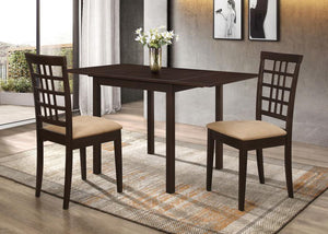 CoasterEveryday Kelso Rectangular Dining Table With Drop Leaf Cappuccino