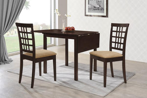 CoasterEveryday Kelso Rectangular Dining Table With Drop Leaf Cappuccino