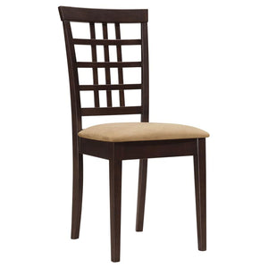 CoasterEveryday Kelso Lattice Back Dining Chairs Cappuccino (Set Of 2)