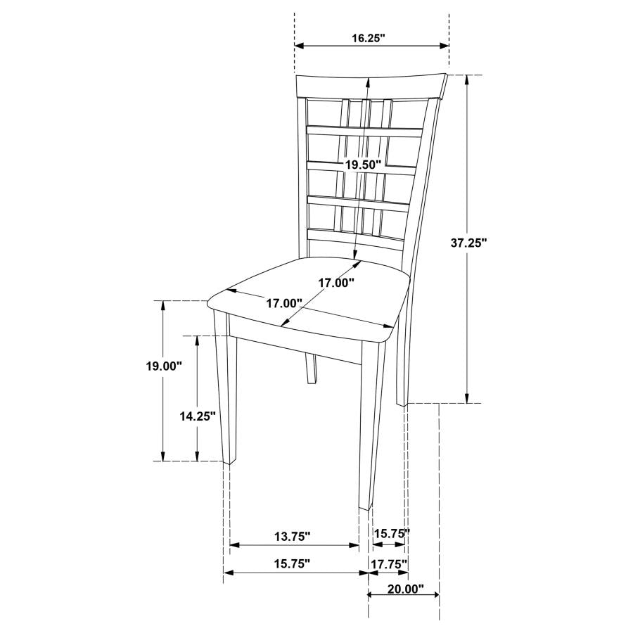 CoasterEveryday Kelso Lattice Back Dining Chairs Cappuccino (Set Of 2)