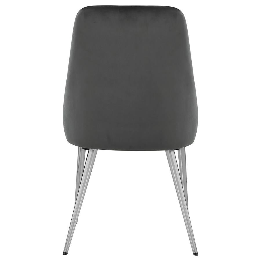 CoasterEssence Cabianca Curved Back Side Chairs Grey (Set Of 2)