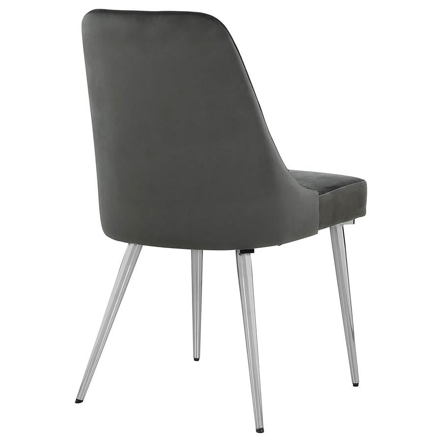 CoasterEssence Cabianca Curved Back Side Chairs Grey (Set Of 2)