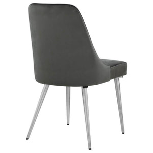 CoasterEssence Cabianca Curved Back Side Chairs Grey (Set Of 2)