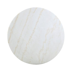 CoasterEssence Kella Round Marble Top Dining Table White And Gold