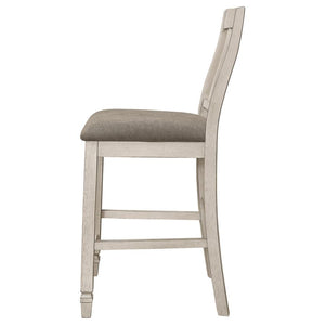 CoasterEveryday Sarasota Slat Back Counter Height Chairs Grey And Rustic Cream (Set Of 2)