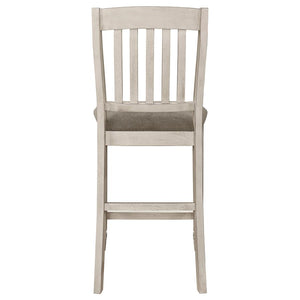 CoasterEveryday Sarasota Slat Back Counter Height Chairs Grey And Rustic Cream (Set Of 2)