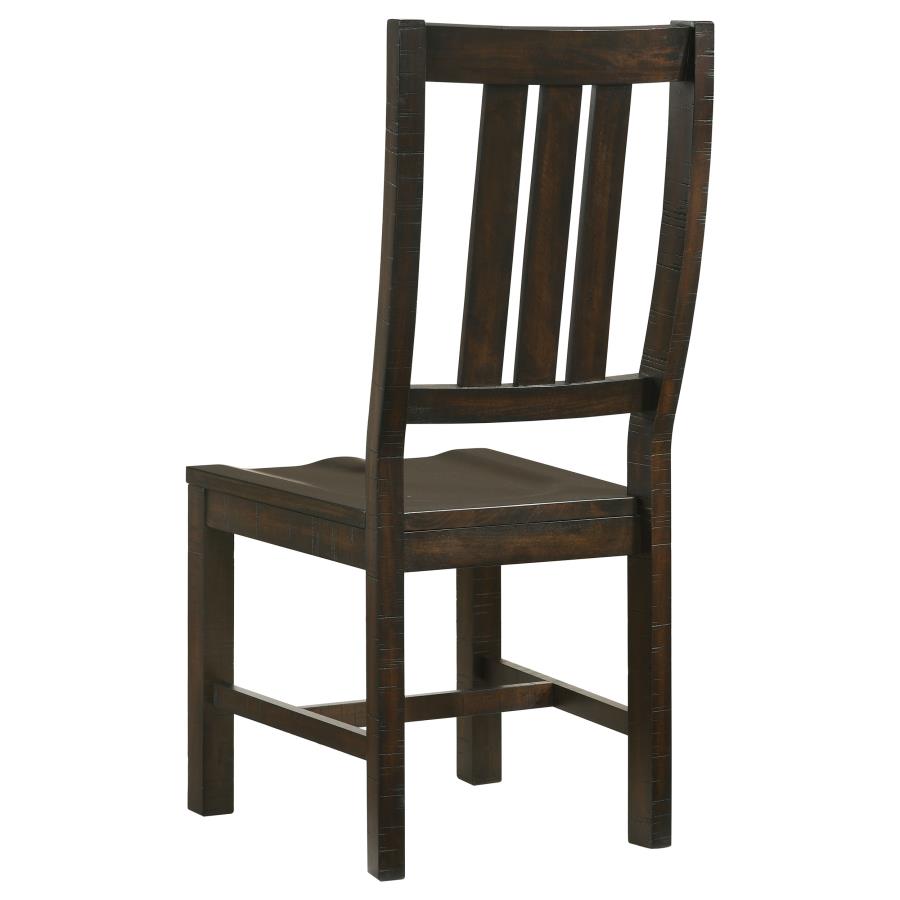 CoasterEssence Calandra Slat Back Side Chairs Vintage Java (Set Of 2)