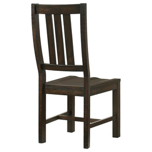 CoasterEssence Calandra Slat Back Side Chairs Vintage Java (Set Of 2)