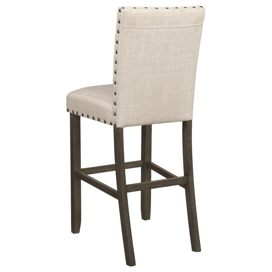 CoasterEveryday Ralland Upholstered Bar Stools With Nailhead Trim Beige (Set Of 2)