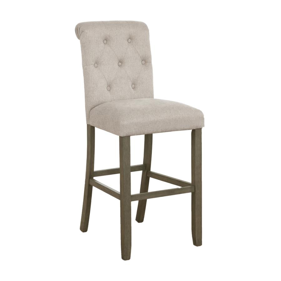 CoasterEveryday Balboa Tufted Back Bar Stools Beige And Rustic Brown (Set Of 2)