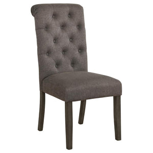 CoasterEssence Balboa Tufted Back Side Chairs Rustic Brown And Grey (Set Of 2)