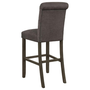 CoasterEveryday Balboa Tufted Back Bar Stools Grey And Rustic Brown (Set Of 2)