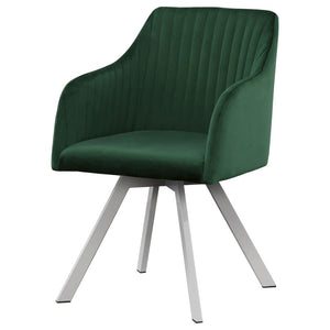 CoasterElevations Arika Channeled Back Swivel Dining Chair Green