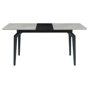 CoasterEssence Mina Rectangular Dining Table Grey Ceramic And Sandy Black