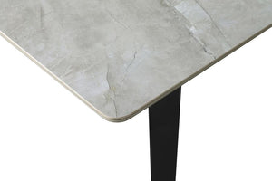 CoasterEssence Mina Rectangular Dining Table Grey Ceramic And Sandy Black