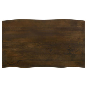 CoasterEssence Topeka Live-Edge Dining Table Mango Cocoa And Gunmetal