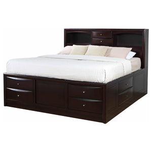 CoasterEssence Phoenix 10-Drawer Bed Deep Cappuccino