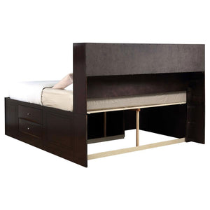 CoasterEssence Phoenix 10-Drawer Bed Deep Cappuccino