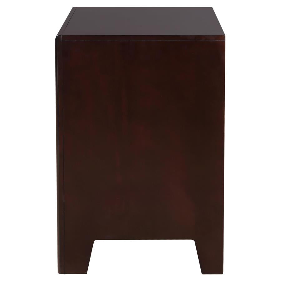 CoasterEssence Phoenix 2-Drawer Nightstand Deep Cappuccino