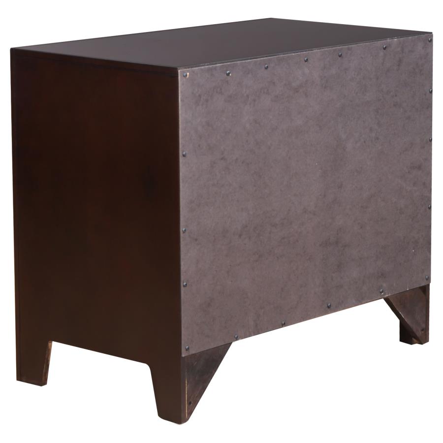 CoasterEssence Phoenix 2-Drawer Nightstand Deep Cappuccino