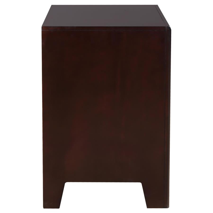 CoasterEssence Phoenix 2-Drawer Nightstand Deep Cappuccino