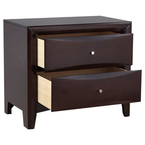 CoasterEssence Phoenix 2-Drawer Nightstand Deep Cappuccino