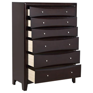 CoasterEssence Phoenix 6-Drawer Chest Deep Cappuccino