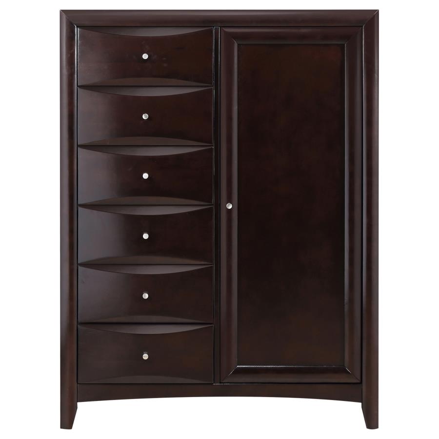 CoasterEssence Phoenix 6-Drawer Door Chest Deep Cappuccino