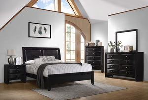 CoasterEssence Briana Upholstered Panel Bed Black