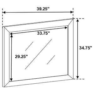 CoasterEssence Briana Rectangle Dresser Mirror Black