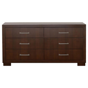 CoasterEssence Jessica 6-Drawer Dresser Cappuccino