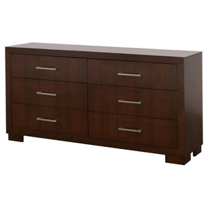 CoasterEssence Jessica 6-Drawer Dresser Cappuccino