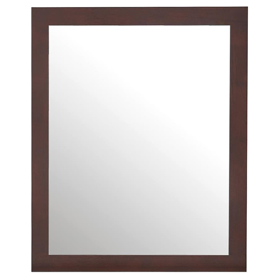 CoasterEssence Jessica Rectangular Wall Dresser Mirror Cappuccino