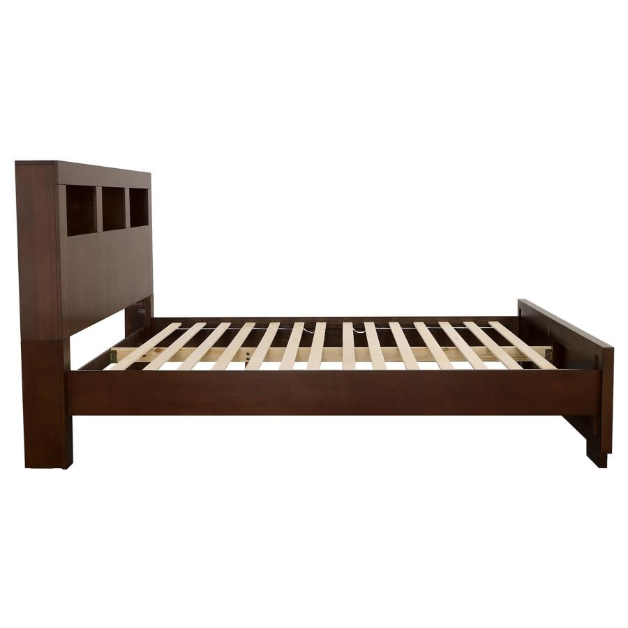 CoasterEssence Jessica Bed With Storage Headboard Cappuccino