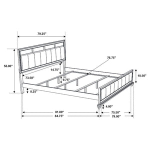 CoasterEveryday Barzini Upholstered Bed Black And Grey