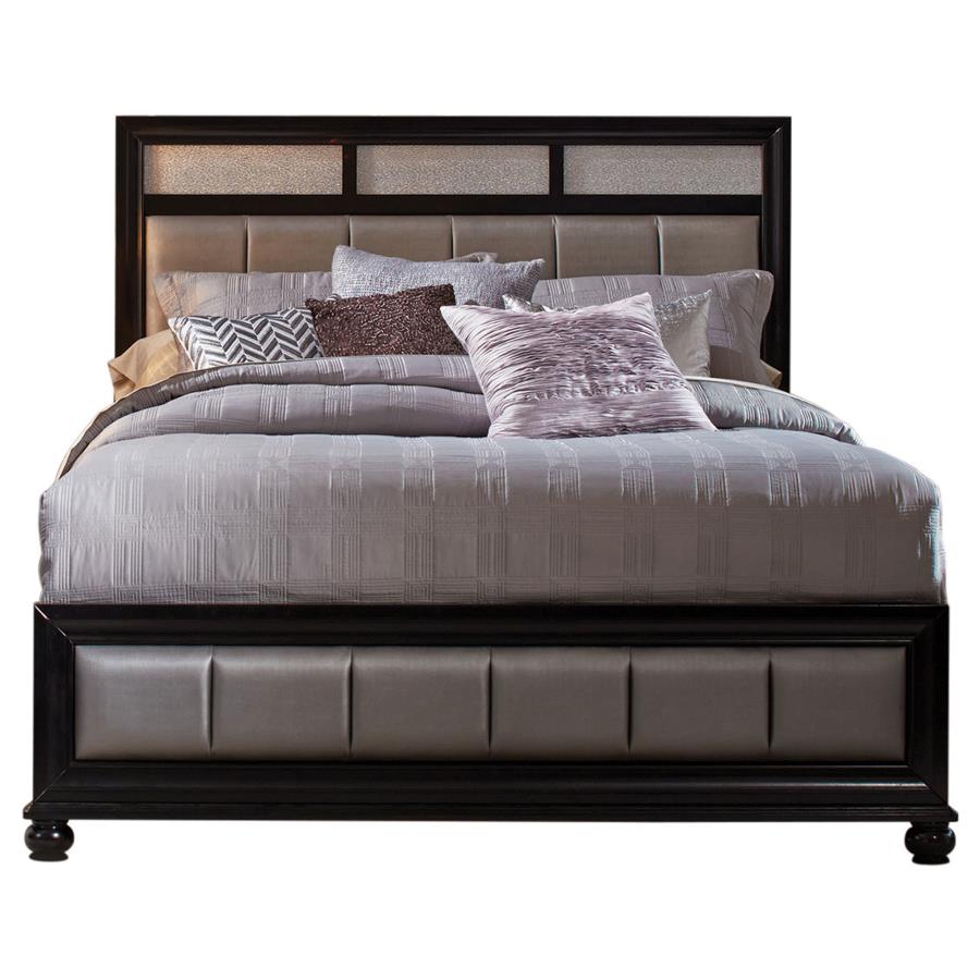 CoasterEveryday Barzini Upholstered Bed Black And Grey