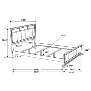 CoasterEveryday Barzini Upholstered Bed Black And Grey