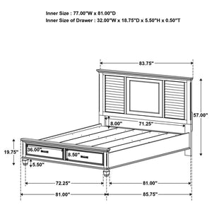 CoasterEssence Franco Storage Bed Burnished Oak