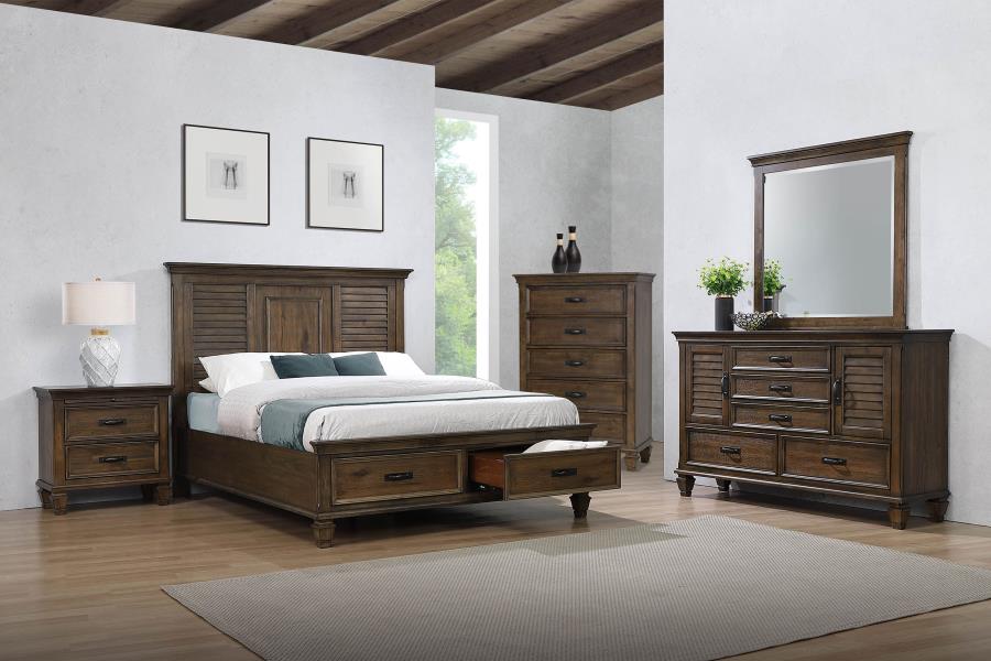 CoasterEssence Franco Storage Bed Burnished Oak