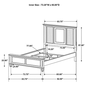 CoasterEssence Franco Panel Bed Burnished Oak