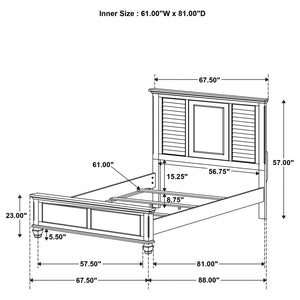 CoasterEssence Franco Panel Bed Burnished Oak