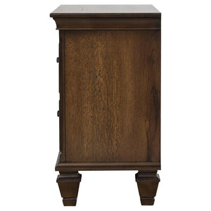 CoasterEssence Franco 2-Drawer Nightstand With Pull Out Tray Burnished Oak