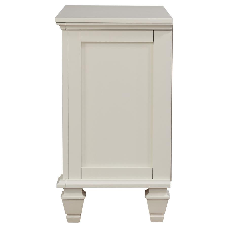 CoasterEssence Sandy Beach 3-Drawer Nightstand Cream White