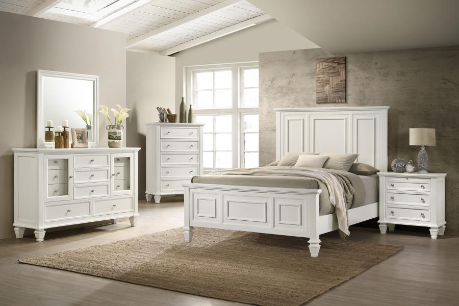 CoasterEssence Sandy Beach 3-Drawer Nightstand Cream White