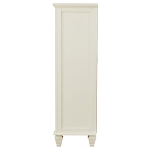 CoasterEssence Sandy Beach 5-Drawer Rectangular Chest Cream White