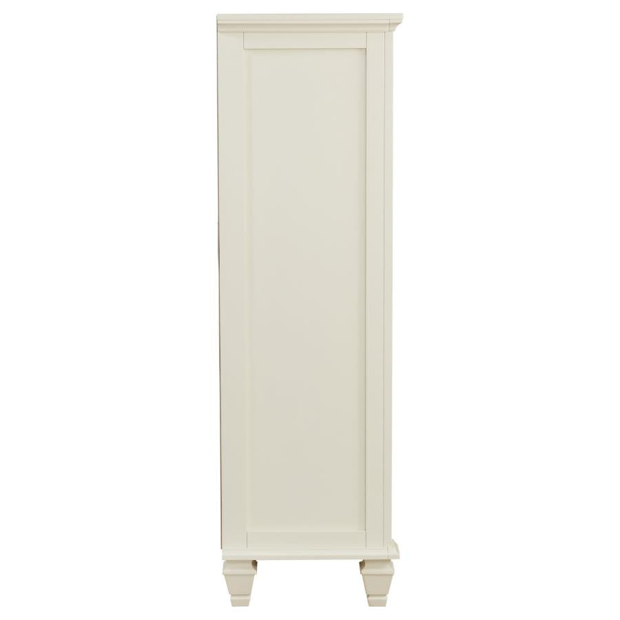 CoasterEssence Sandy Beach 5-Drawer Rectangular Chest Cream White