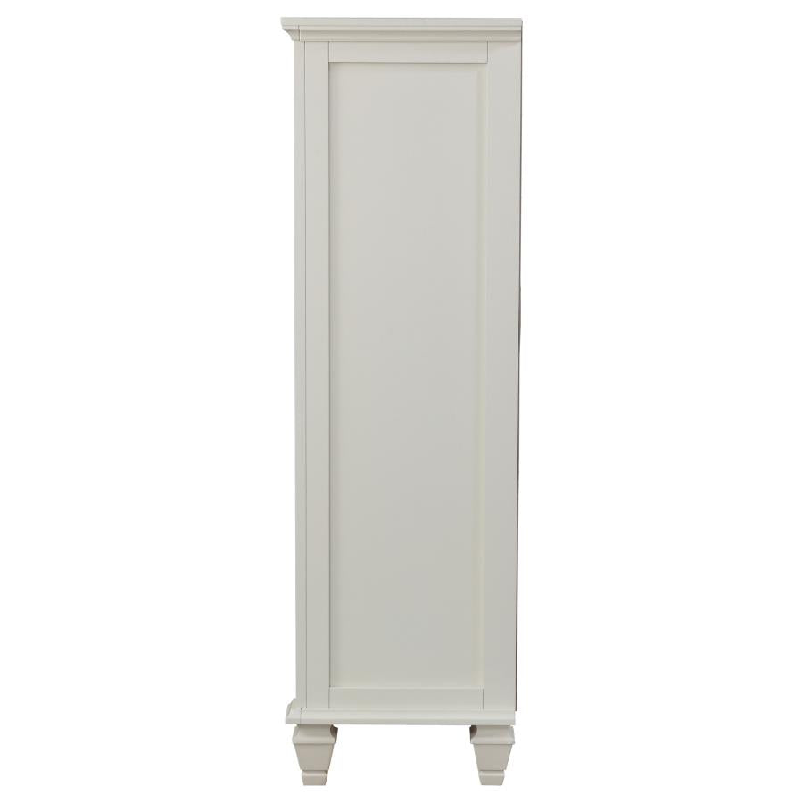 CoasterEssence Sandy Beach 8-Drawer Door Chest Storage Cream White